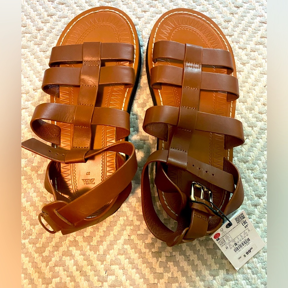 Zara sandals - new with tags on size 37